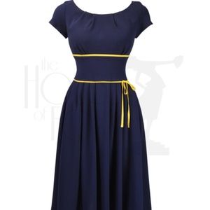 House of Foxy Retro Navy Lucy Tea Dress